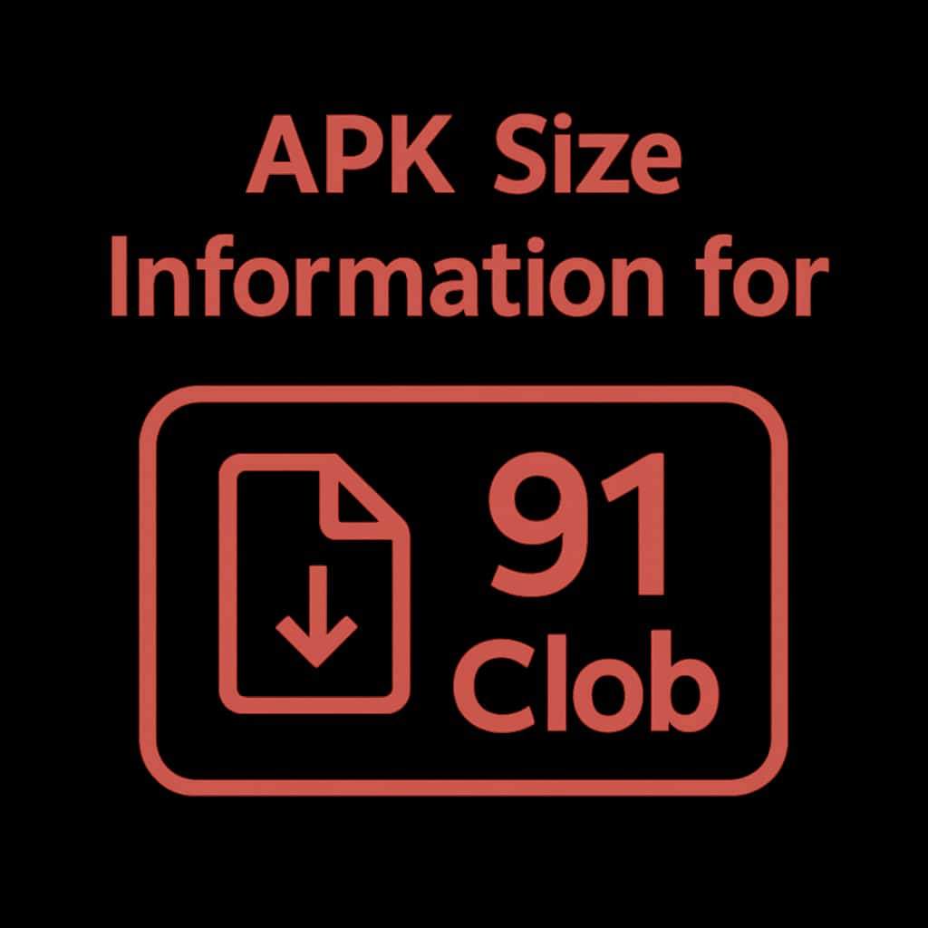 An icon representing APK size information for 91 Clob.