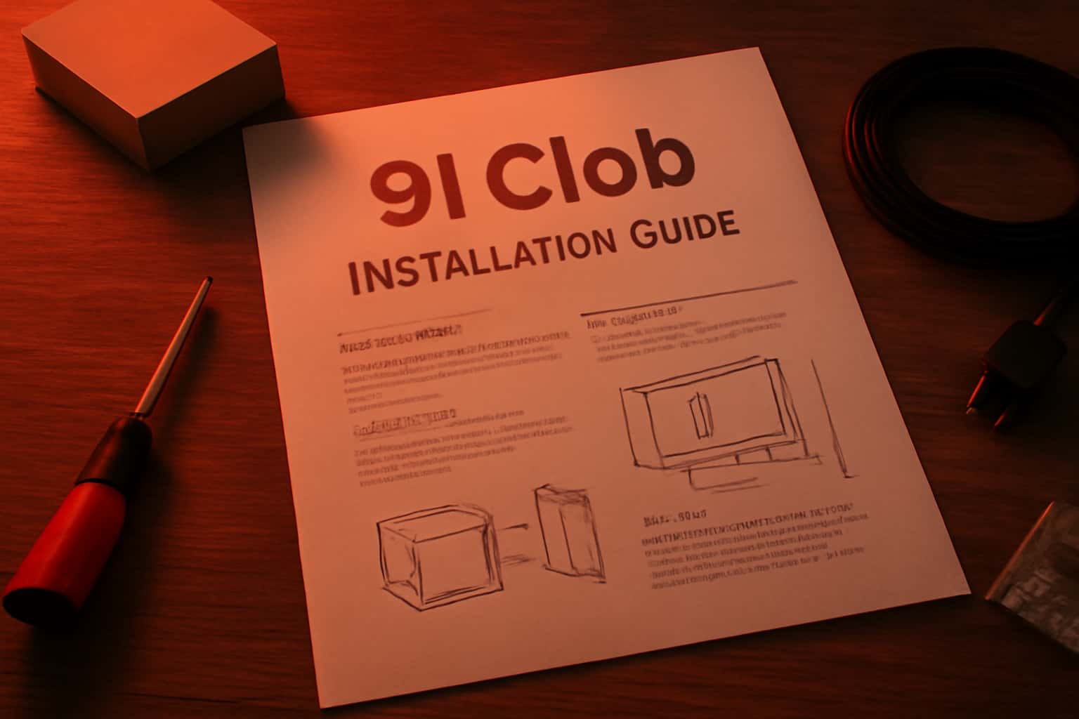 An informative scene showcasing the 91 Clob Installation Guide.