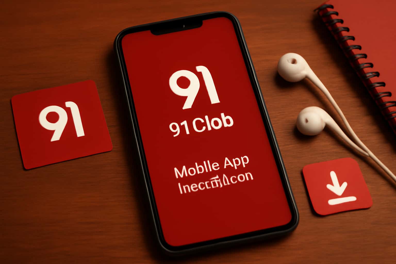 An informative visual representation of the 91 Clob Mobile App Installation process.