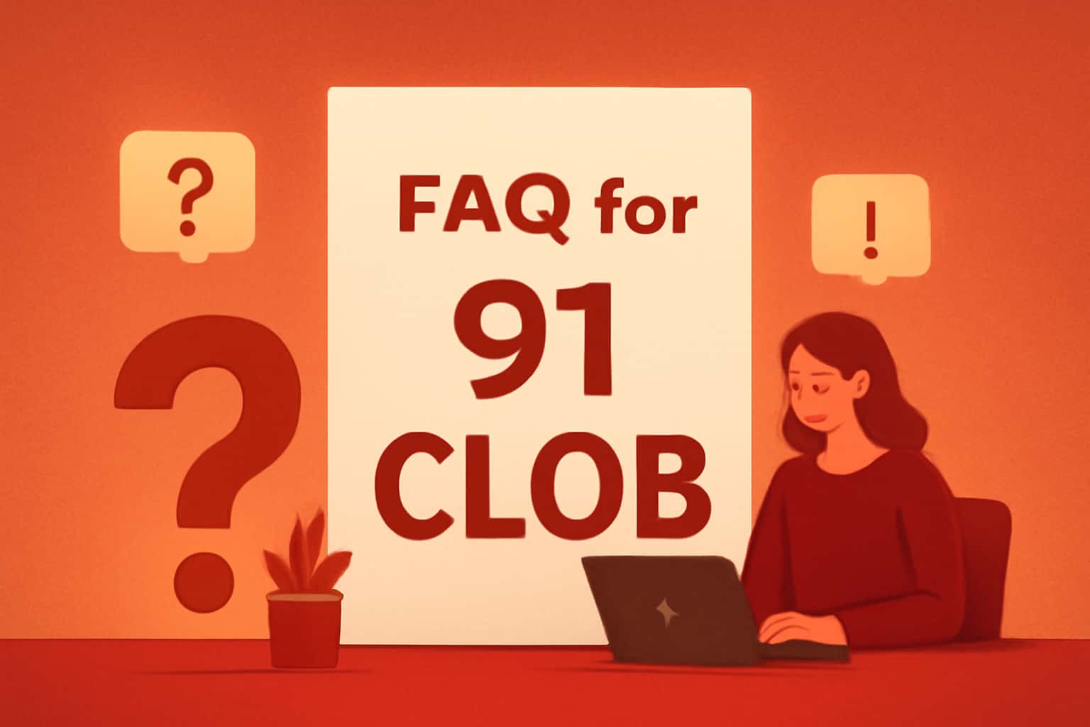 An informational graphic related to the FAQ for 91 Clob.