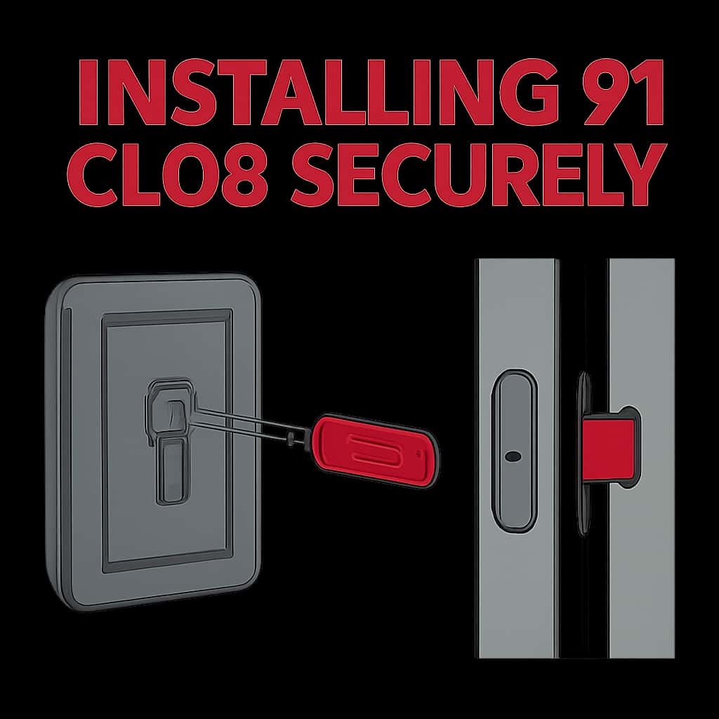 Illustration of the steps to install 91 Clob securely.