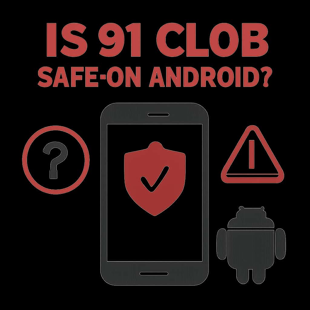 An educational diagram explaining the safety aspects of the 91 Clob app.