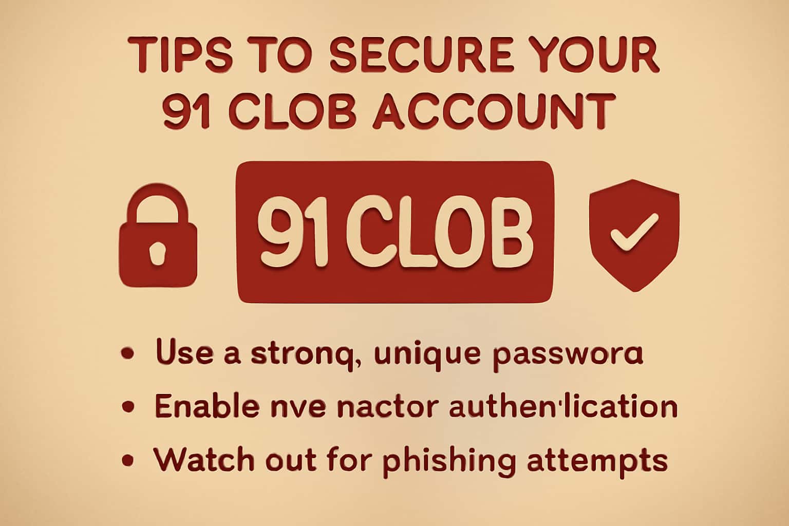 An educational scene representing secure account practices for 91 Clob.