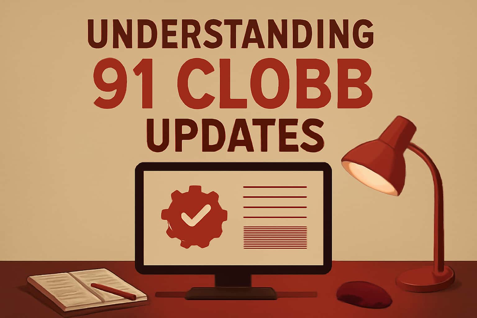 An informative scene depicting the concept of 91 Clob updates.