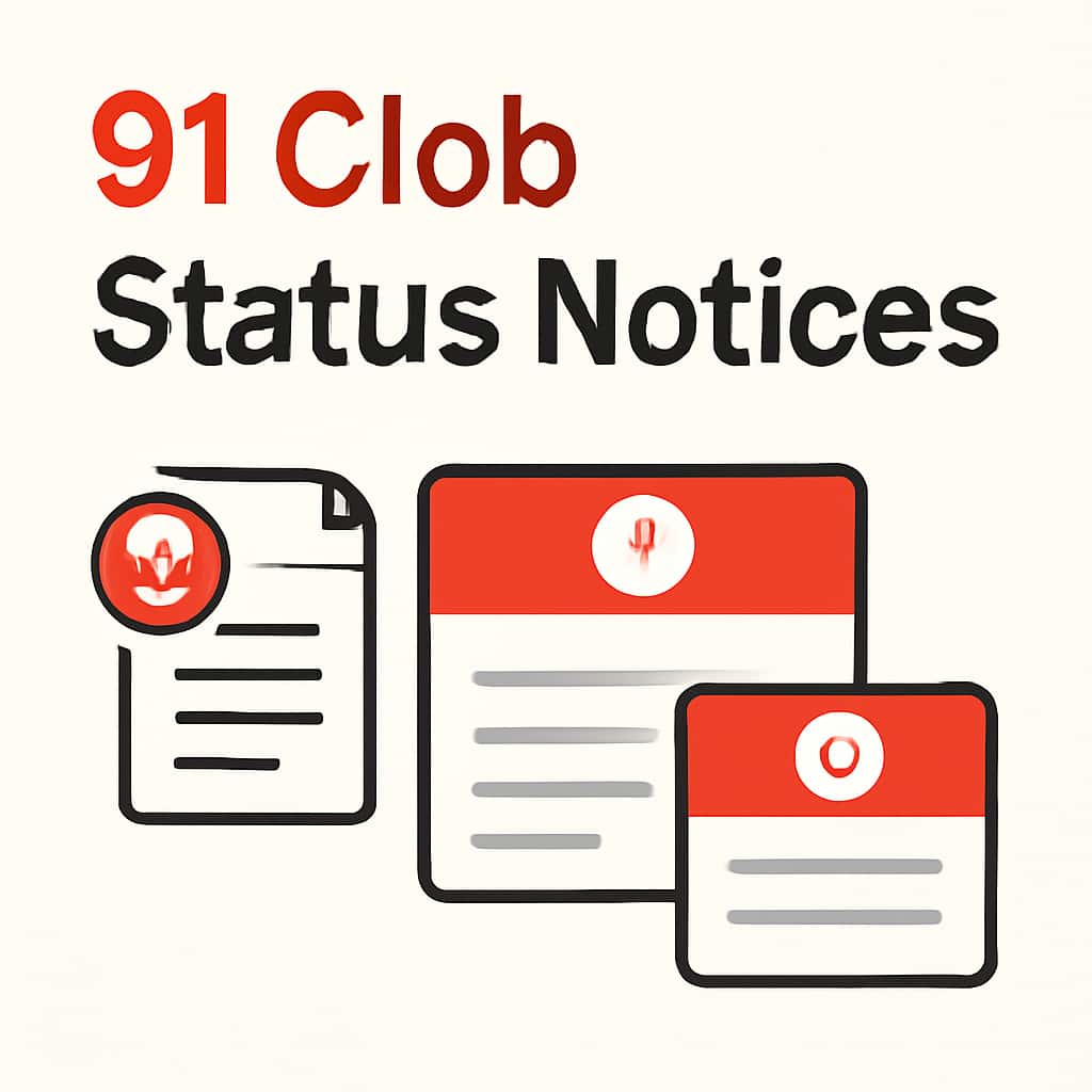 Diagram explaining 91 Clob Status Notices